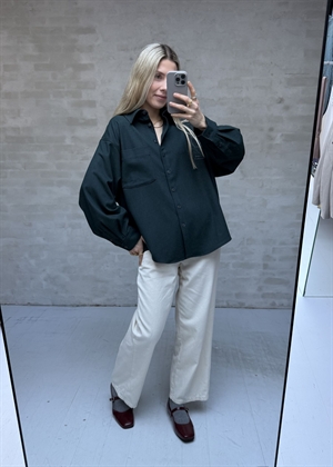 Ugyno skjorte Ivy Green Stripes American Vintage 